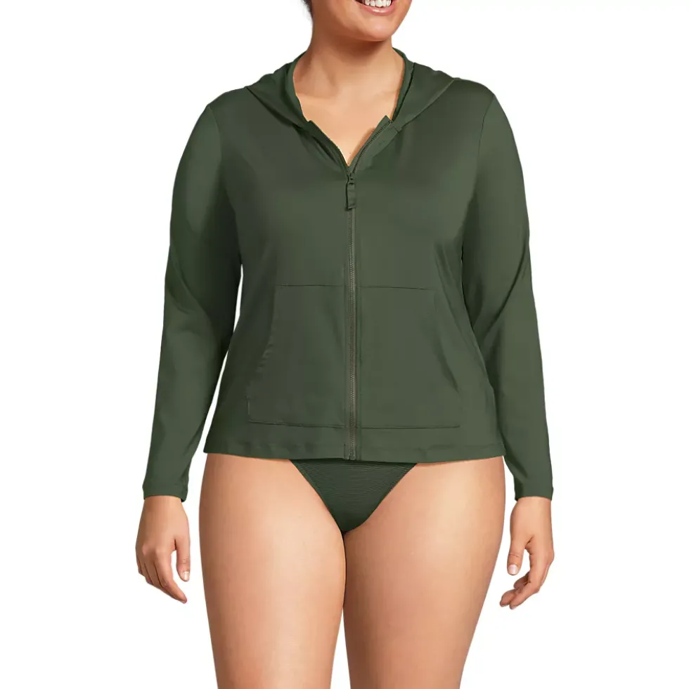 Women's SunShade UPF 50 Hooded Zip Front Rash Guard