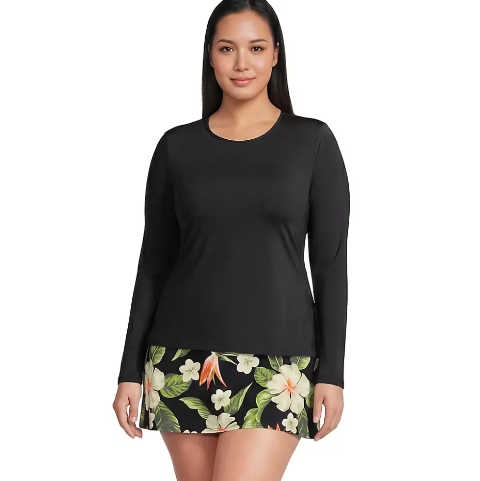 Women's SunShade UPF 50 Long Sleeve Rash Guard Swim Tee