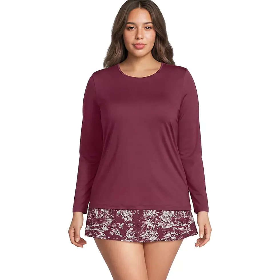 Women's SunShade UPF 50 Long Sleeve Rash Guard Swim Tee