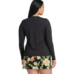 Women's SunShade UPF 50 Long Sleeve Rash Guard Swim Tee