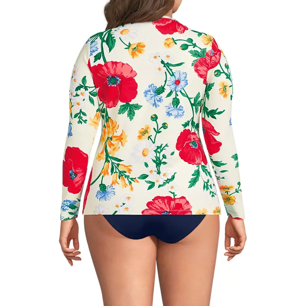 Women's SunShade UPF 50 Long Sleeve Rash Guard Swim Tee