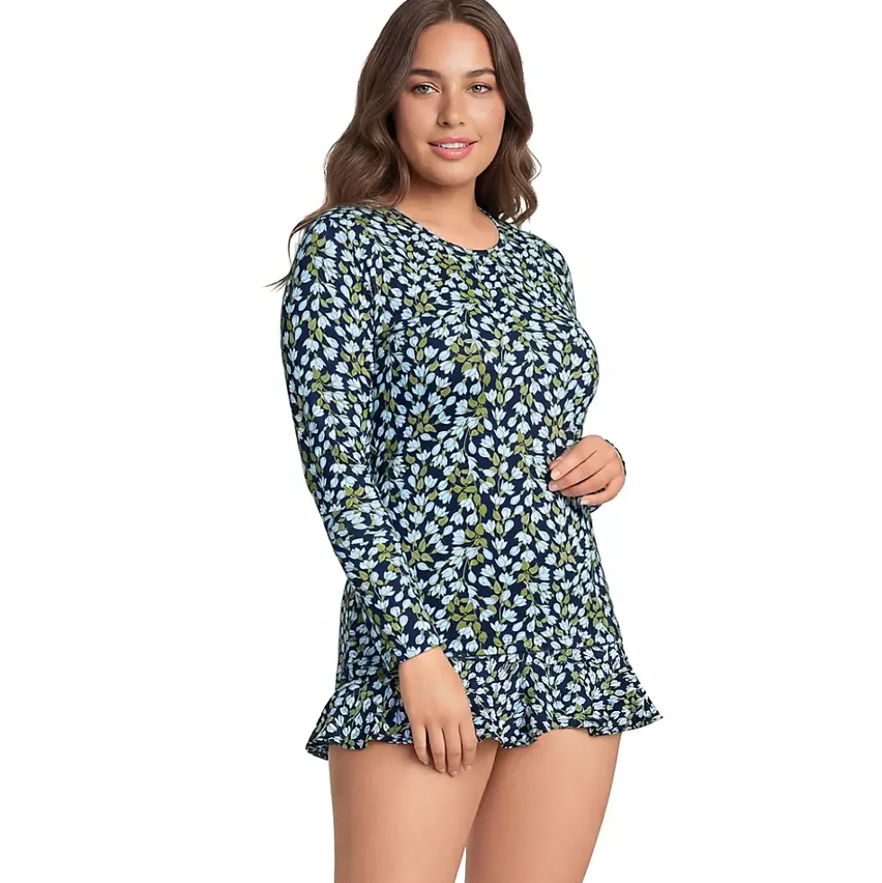 Women's SunShade UPF 50 Long Sleeve Rash Guard Swim Tee