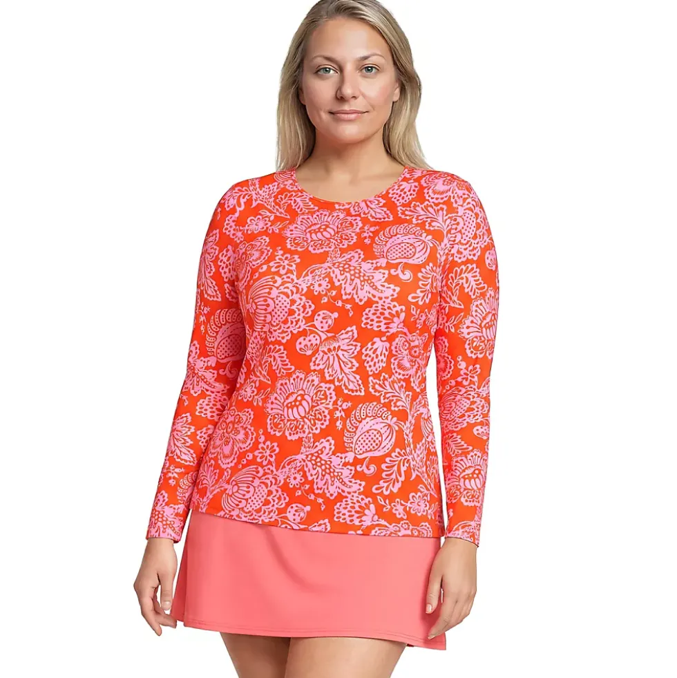 Women's SunShade UPF 50 Long Sleeve Rash Guard Swim Tee