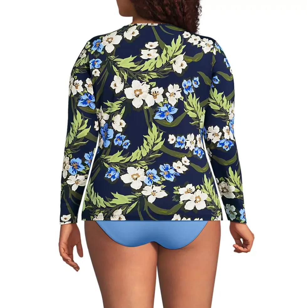 Women's SunShade UPF 50 Long Sleeve Rash Guard Swim Tee