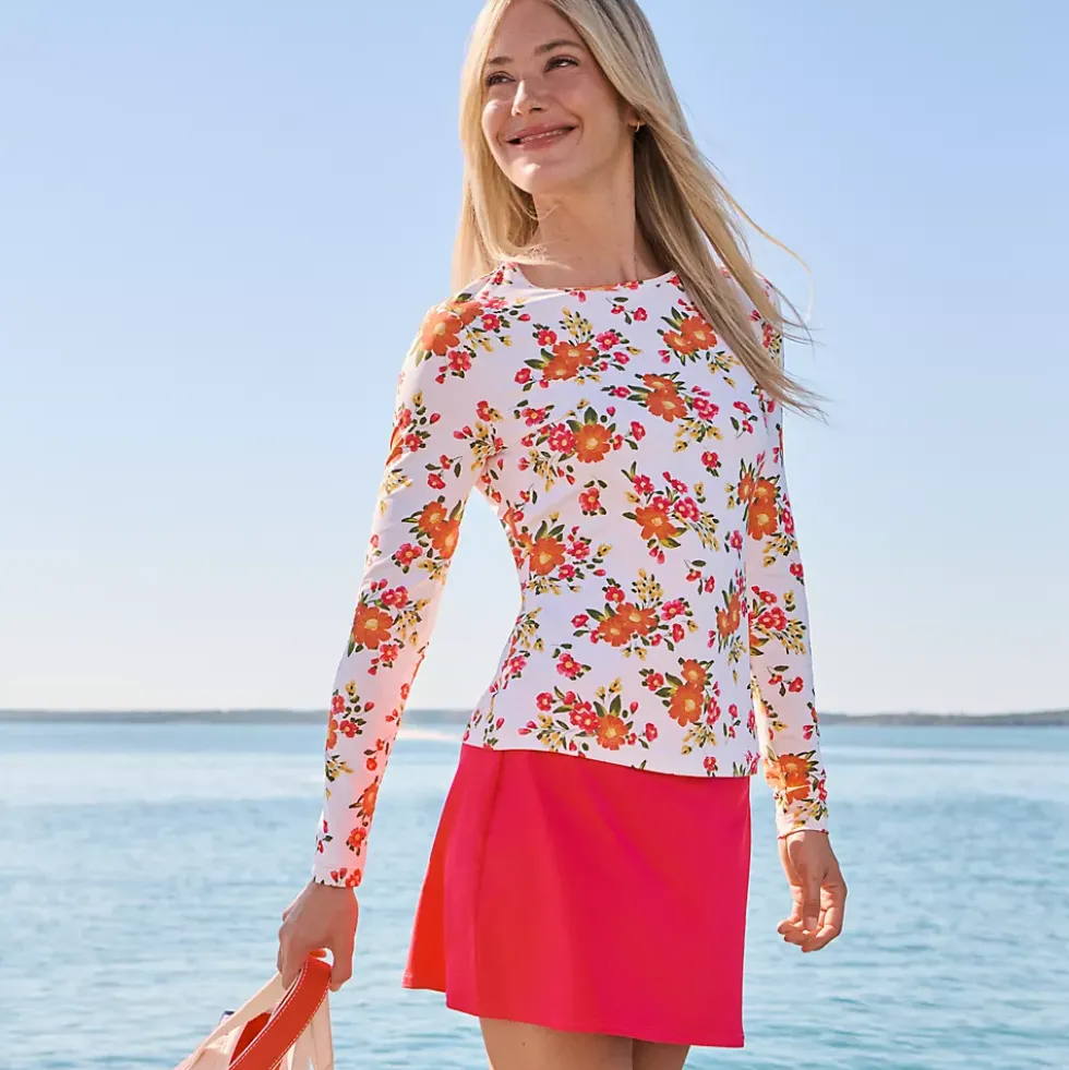 Women's SunShade UPF 50 Long Sleeve Rash Guard Swim Tee
