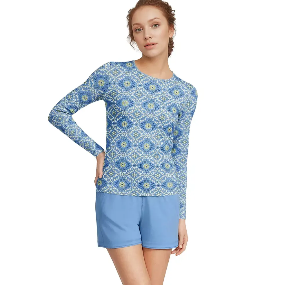 Women's SunShade UPF 50 Long Sleeve Rash Guard Swim Tee