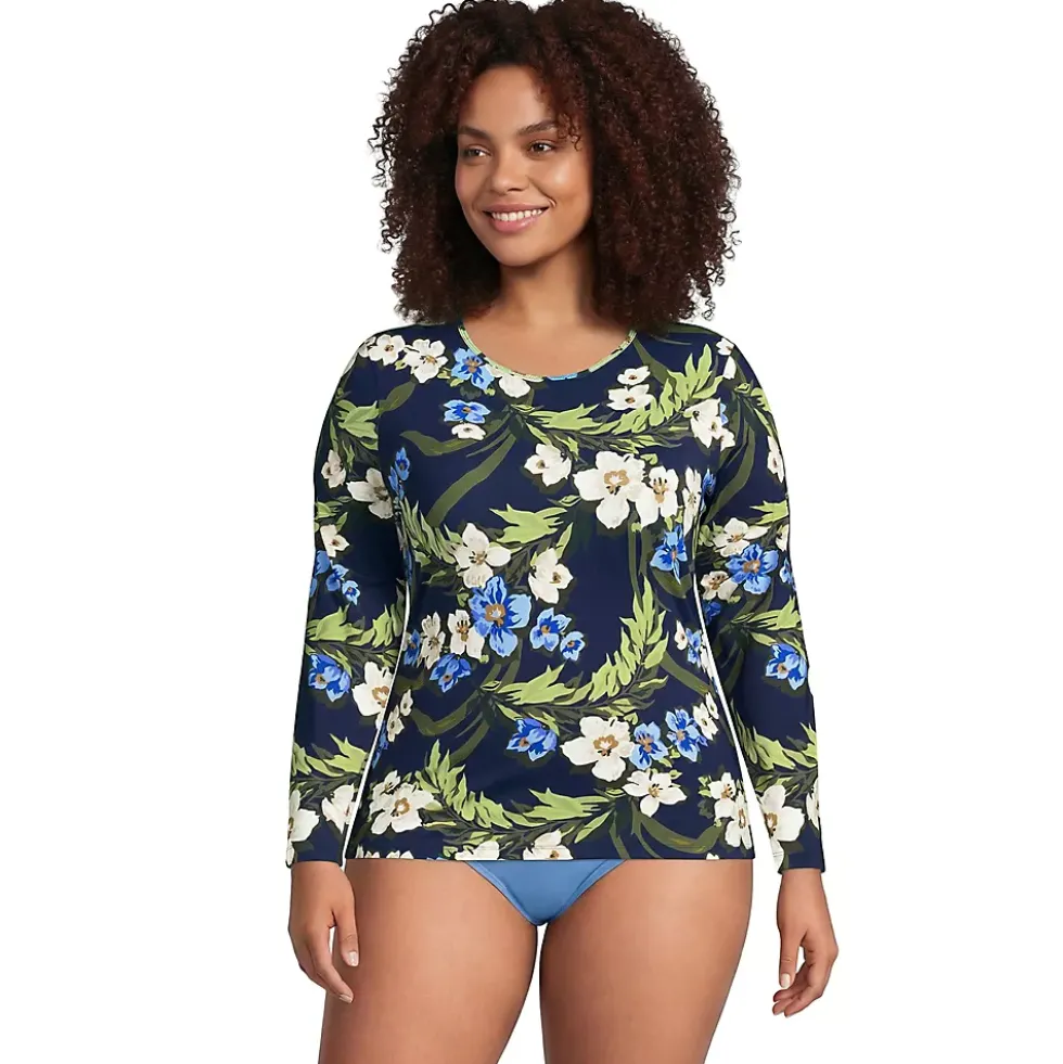 Women's SunShade UPF 50 Long Sleeve Rash Guard Swim Tee