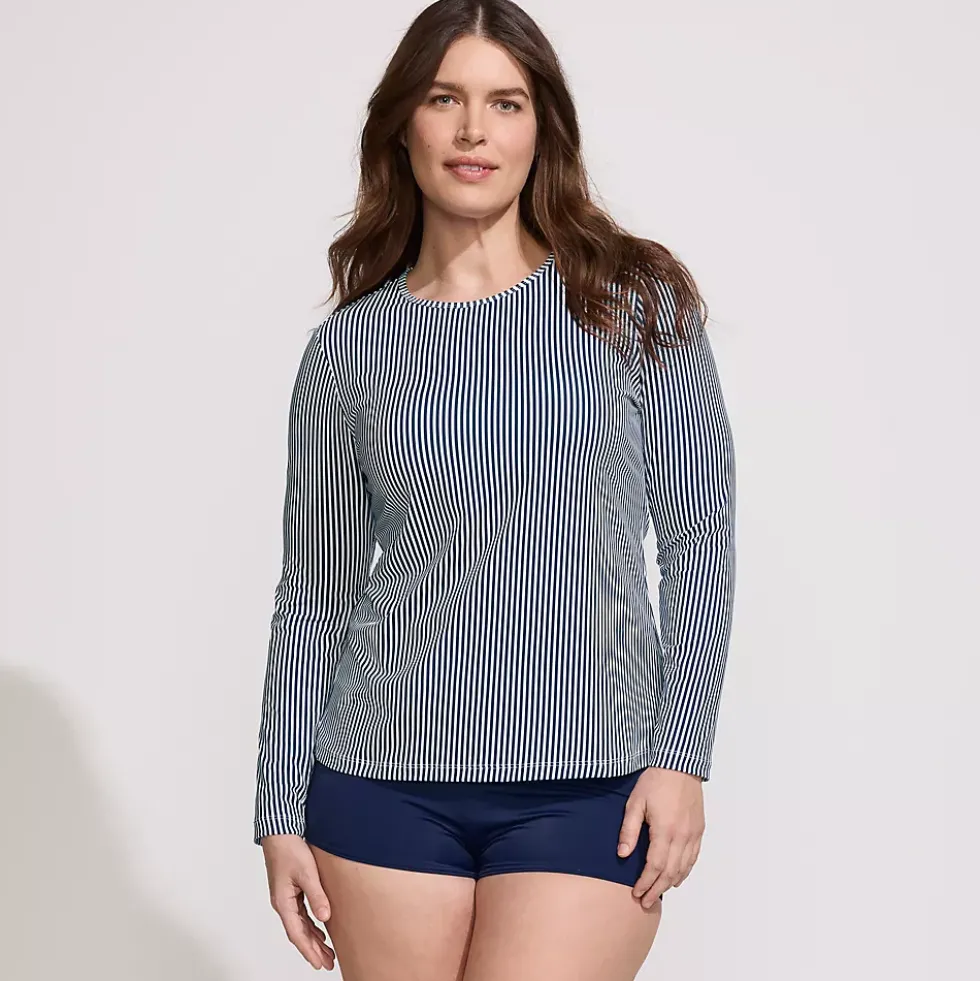 Women's SunShade UPF 50 Long Sleeve Rash Guard Swim Tee