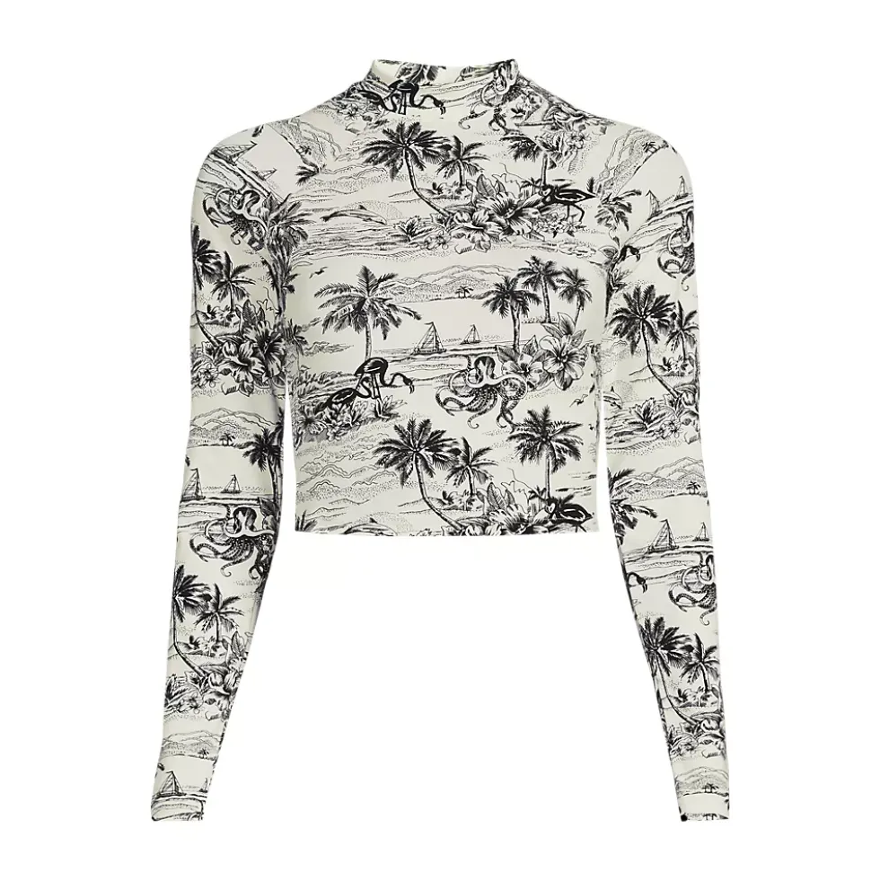 Women's SunShade UPF 50 Long Sleeve Cropped Rash Guard