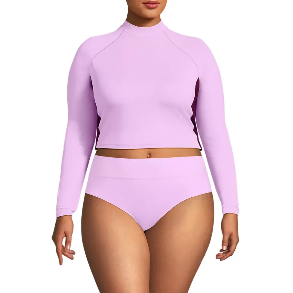 Women's SunShade UPF 50 Long Sleeve Cropped Rash Guard
