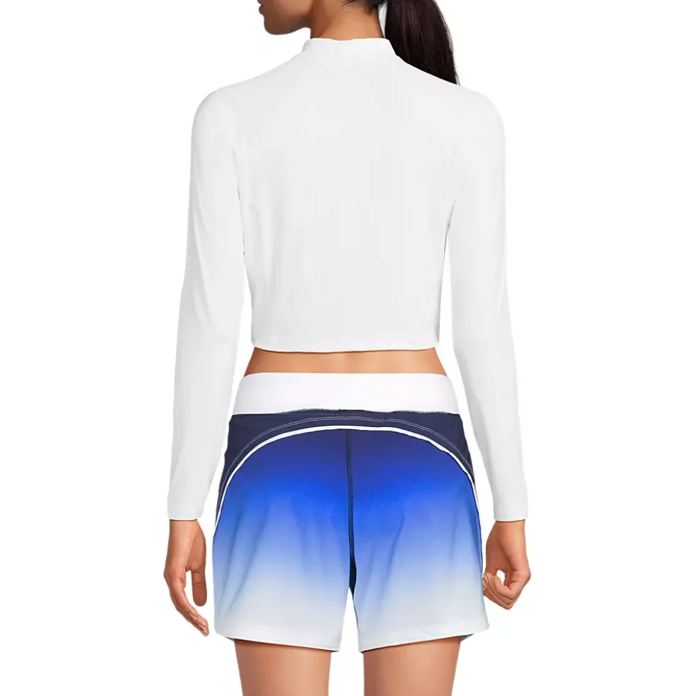 Women's SunShade UPF 50 Long Sleeve Cropped Rash Guard