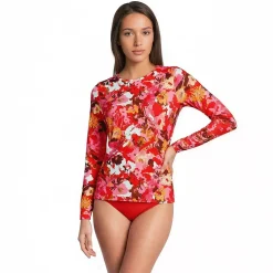 Women's SunShade UPF 50 Long Sleeve Rash Guard Swim Tee