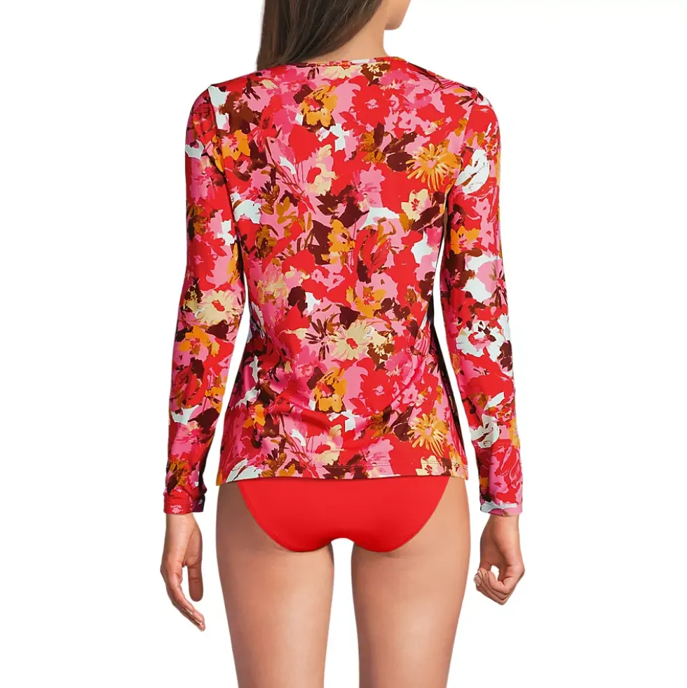Women's SunShade UPF 50 Long Sleeve Rash Guard Swim Tee