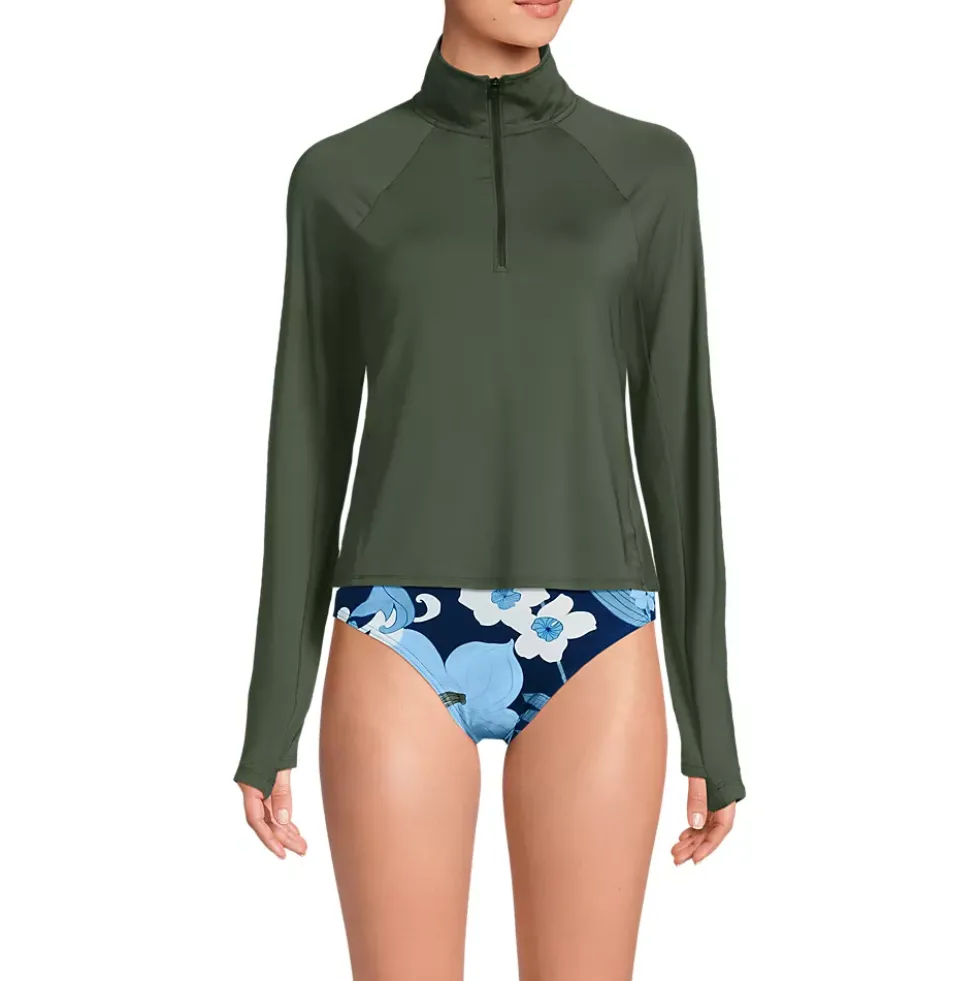 Women's SunShade UPF 50 Quarter Zip Rash Guard