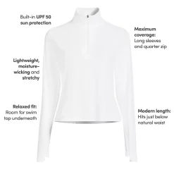 Women's SunShade UPF 50 Quarter Zip Rash Guard