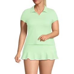 Women's SunShade UPF 50 Short Sleeve Pique Johnny Collar Rash Guard