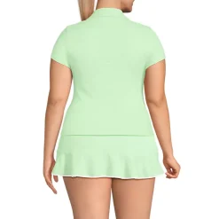 Women's SunShade UPF 50 Short Sleeve Pique Johnny Collar Rash Guard
