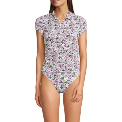 Women's SunShade UPF 50 Short Sleeve Pique Johnny Collar Rash Guard
