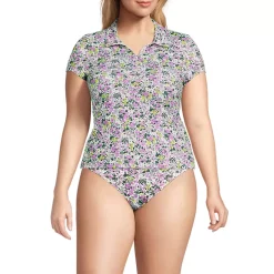 Women's SunShade UPF 50 Short Sleeve Pique Johnny Collar Rash Guard