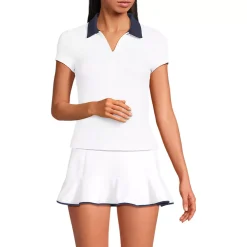 Women's SunShade UPF 50 Short Sleeve Pique Johnny Collar Rash Guard