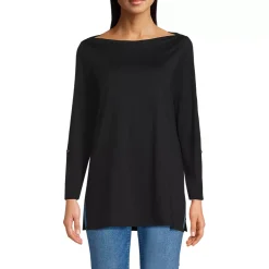 Women's Supima Cotton Adjustable 3/4 Sleeve Boatneck Tunic