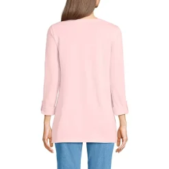 Women's Supima Cotton Adjustable 3/4 Sleeve Boatneck Tunic