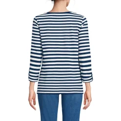 Women's Supima Cotton Adjustable 3/4 Sleeve Boatneck Tunic