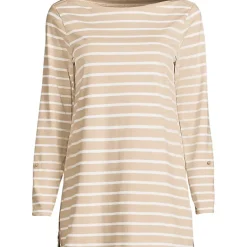 Women's Supima Cotton Adjustable 3/4 Sleeve Boatneck Tunic