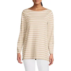 Women's Supima Cotton Adjustable 3/4 Sleeve Boatneck Tunic