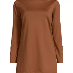 Women's Supima Cotton Adjustable 3/4 Sleeve Boatneck Tunic