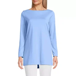 Women's Supima Cotton Adjustable 3/4 Sleeve Boatneck Tunic