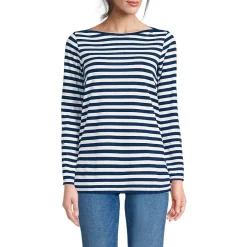 Women's Supima Cotton Adjustable 3/4 Sleeve Boatneck Tunic