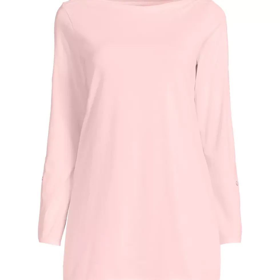 Women's Supima Cotton Adjustable 3/4 Sleeve Boatneck Tunic