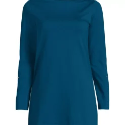 Women's Supima Cotton Adjustable 3/4 Sleeve Boatneck Tunic