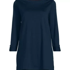 Women's Supima Cotton Adjustable 3/4 Sleeve Boatneck Tunic