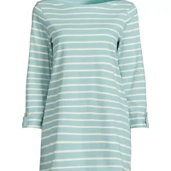 Women's Supima Cotton Adjustable 3/4 Sleeve Boatneck Tunic