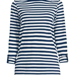 Women's Supima Cotton Adjustable 3/4 Sleeve Boatneck Tunic