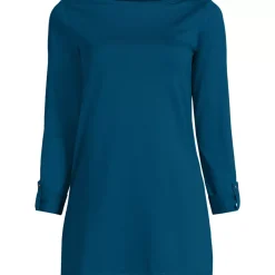 Women's Supima Cotton Adjustable 3/4 Sleeve Boatneck Tunic