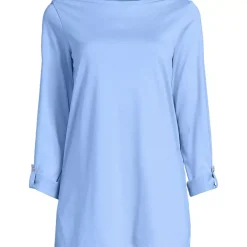 Women's Supima Cotton Adjustable 3/4 Sleeve Boatneck Tunic