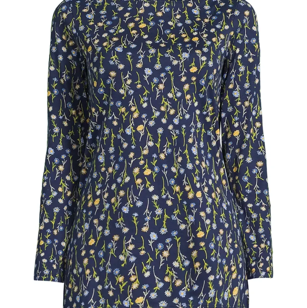 Women's Supima Cotton Adjustable 3/4 Sleeve Boatneck Tunic