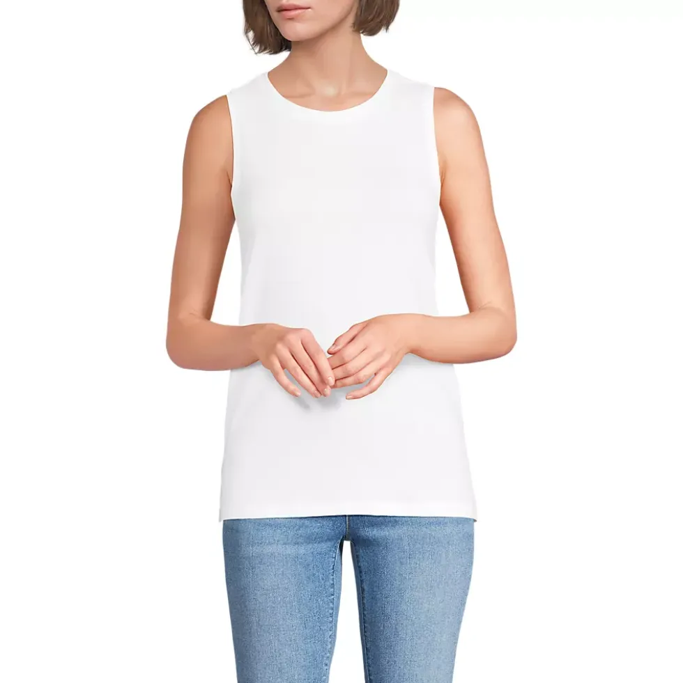 Women's Supima Cotton Crew Neck Tank