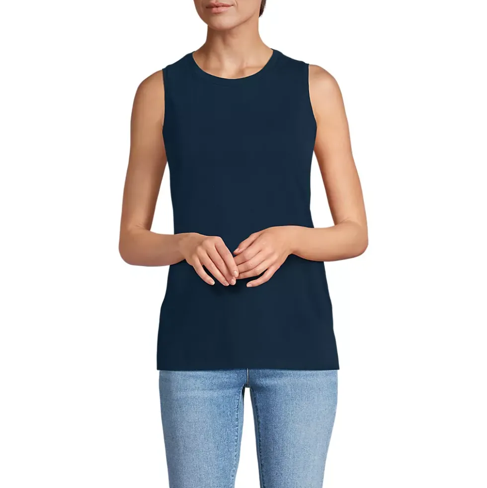 Women's Supima Cotton Crew Neck Tank