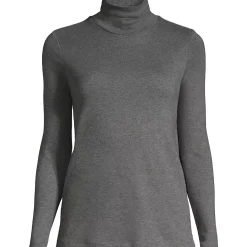 Women's Supima Cotton Fitted Long Sleeve Turtleneck