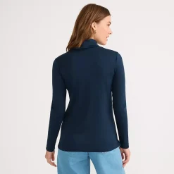 Women's Supima Cotton Fitted Long Sleeve Turtleneck