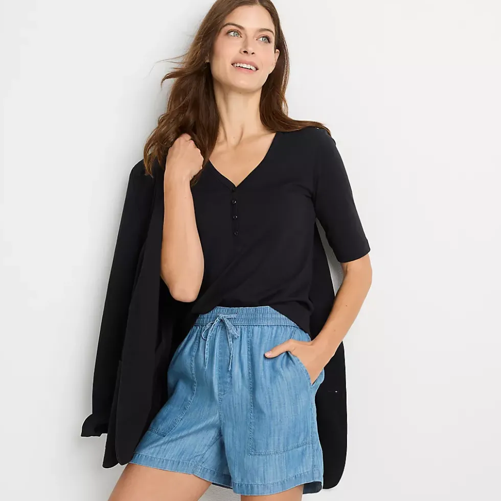 Women's Supima Cotton Henley T-Shirt