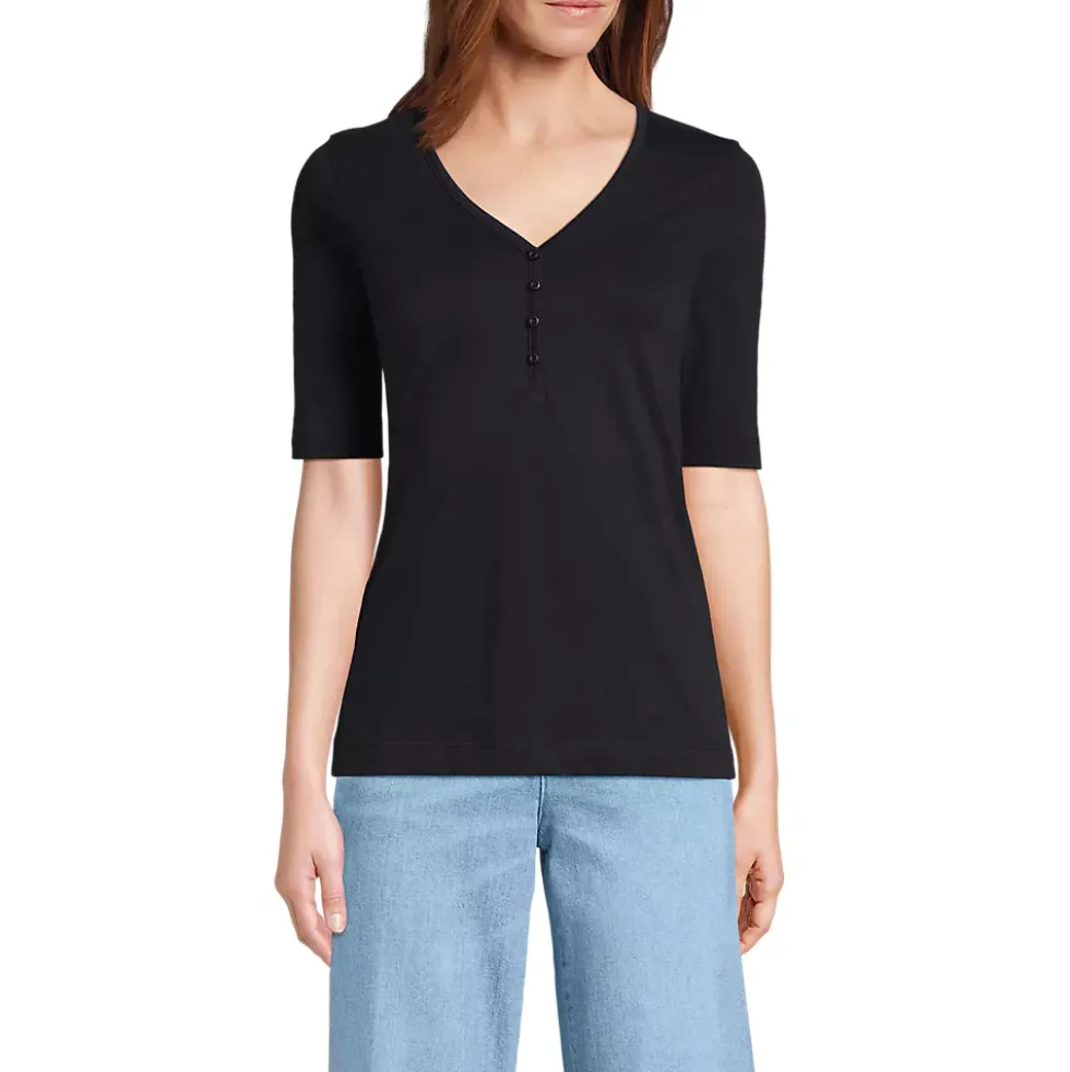 Women's Supima Cotton Henley T-Shirt