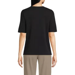 Women's Supima Jersey Half Sleeve Splitneck Shirt