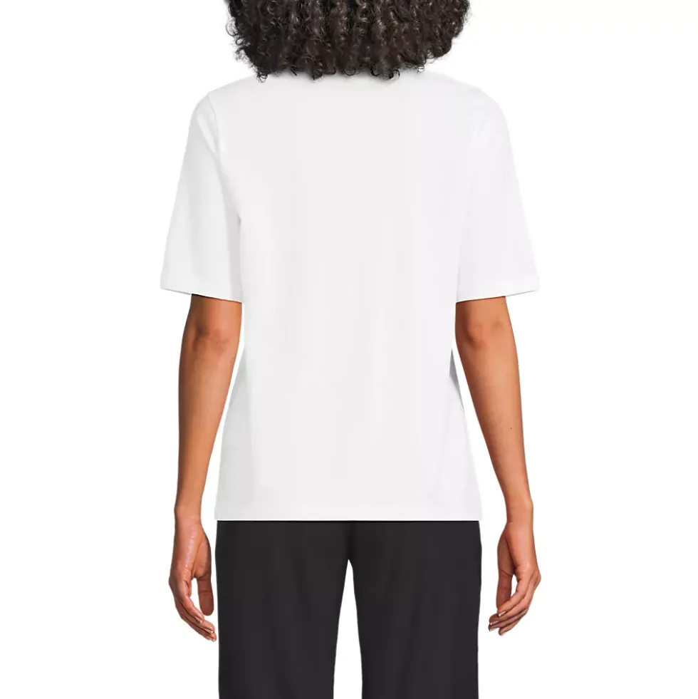 Women's Supima Jersey Half Sleeve Splitneck Shirt