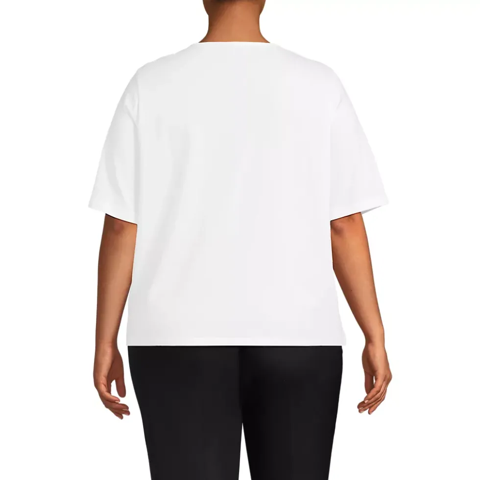 Women's Supima Jersey Half Sleeve Splitneck Shirt