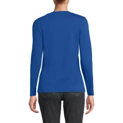 Women's Supima Jersey Long Sleeve Button Henley